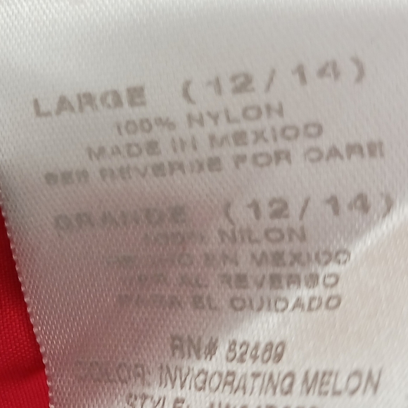 Athletic Works Orange/Red Shorts without liner Size Large - Picture 3 of 4